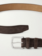 George Cleverley - 3cm Suede Belt - Brown