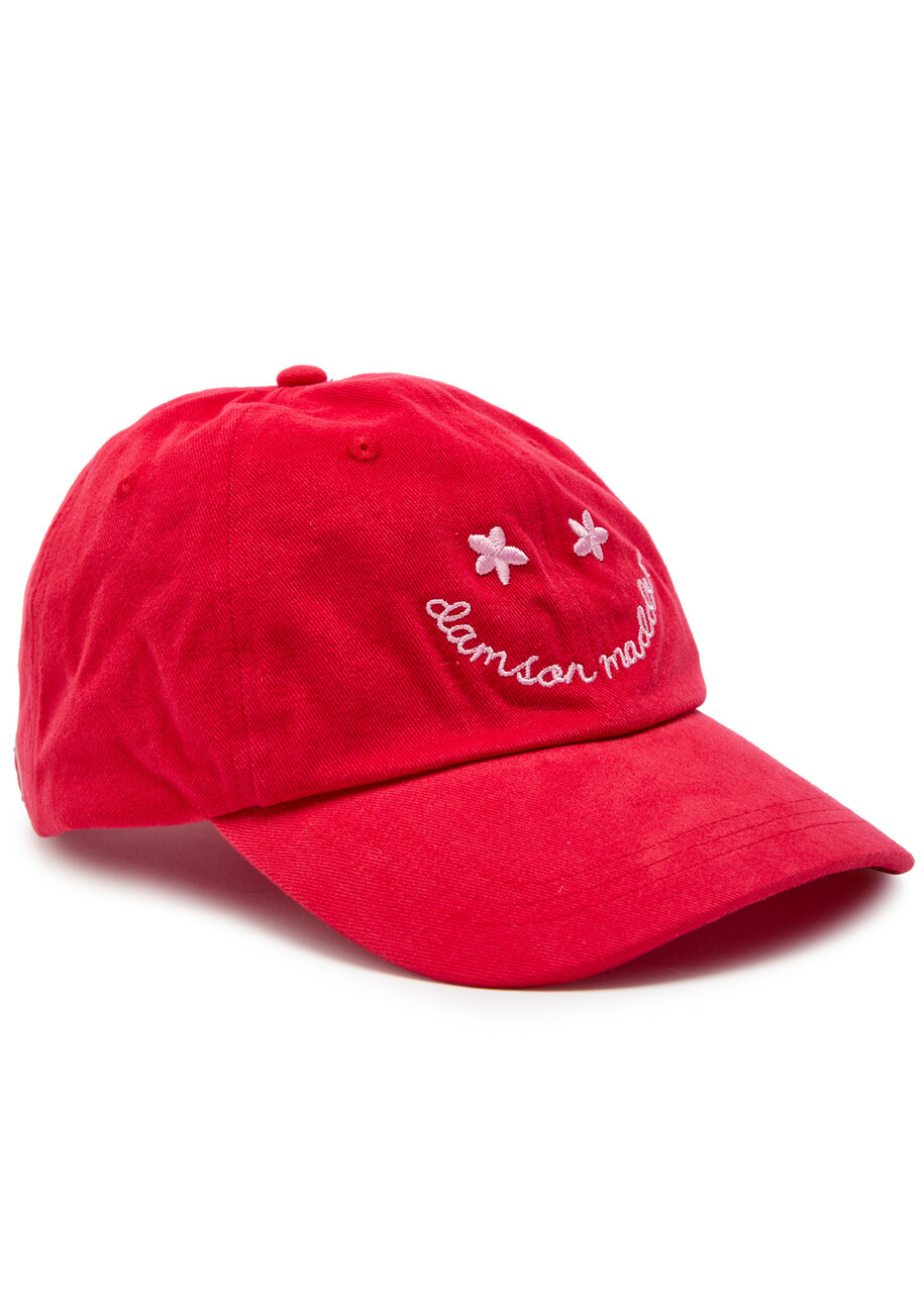 Damson Madder Smiley Cotton cap - Red - One Size