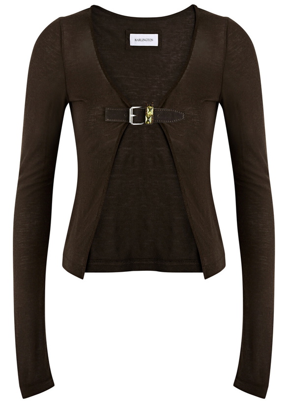Photo: 16 Arlington Daye Open-front Jersey Cardigan Brown