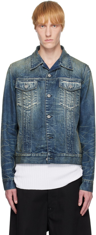 Photo: MM6 Maison Margiela Blue Faded Denim Jacket