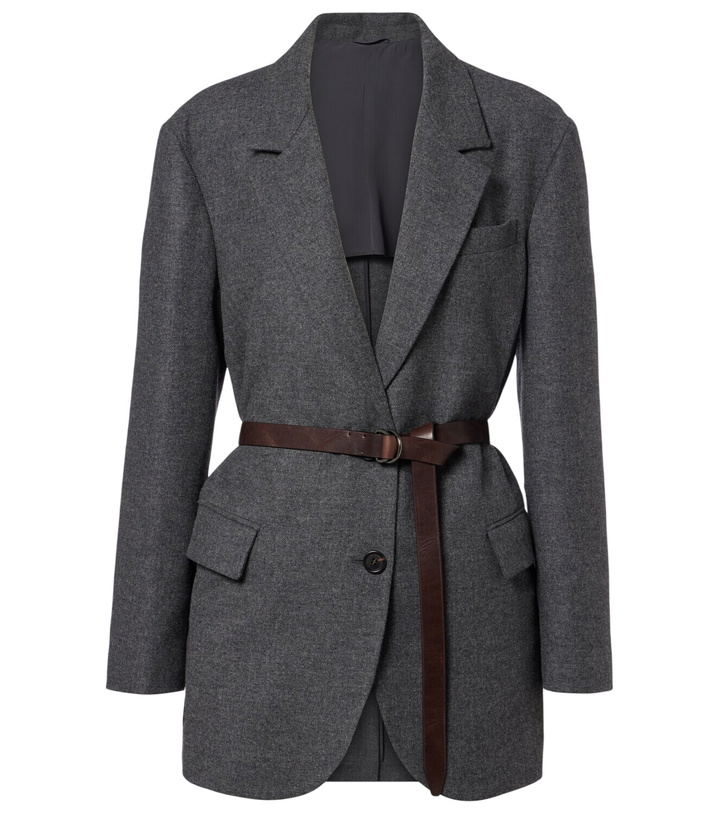 Photo: Brunello Cucinelli Belted wool and cashmere blazer