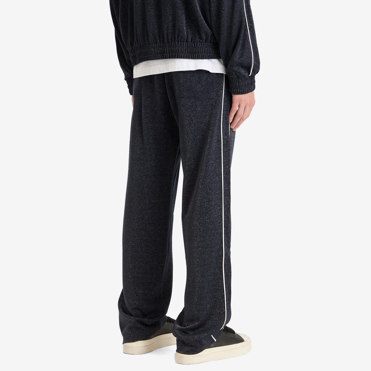 Cole Buxton Men's Glitter Piped Track Pant in Navy