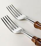Gucci Bamboo set of 2 stainless steel forks