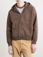 Visvim - Jumbo Cotton-Jersey Zip-Up Hoodie - Brown