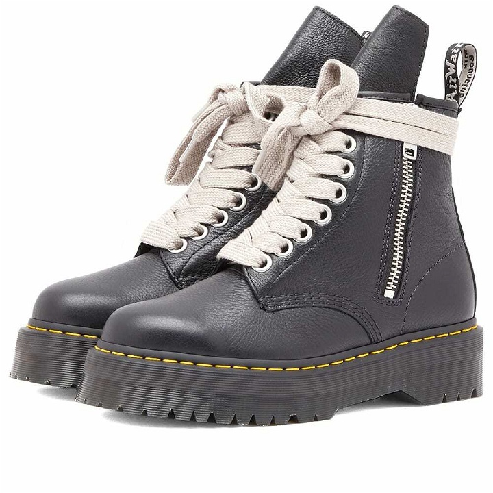 Photo: Rick Owens x Dr. Martens Quad Sole Jumbo Lace Boot in Black
