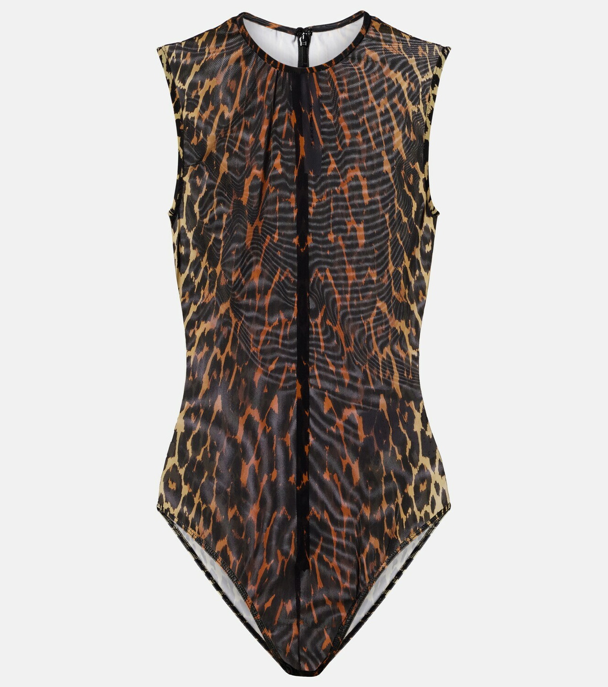 Alex Perry Leopard-print mesh bodysuit