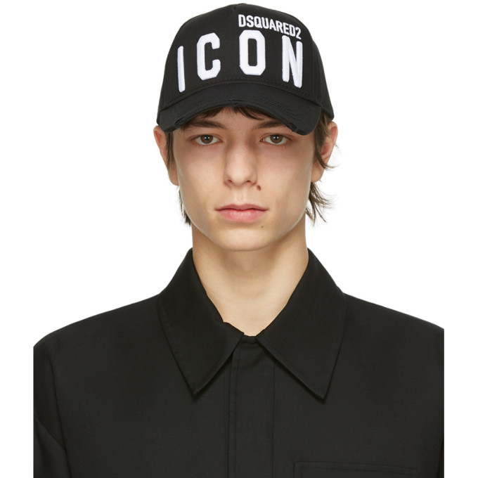 Photo: Dsquared2 Black Icon Baseball Cap