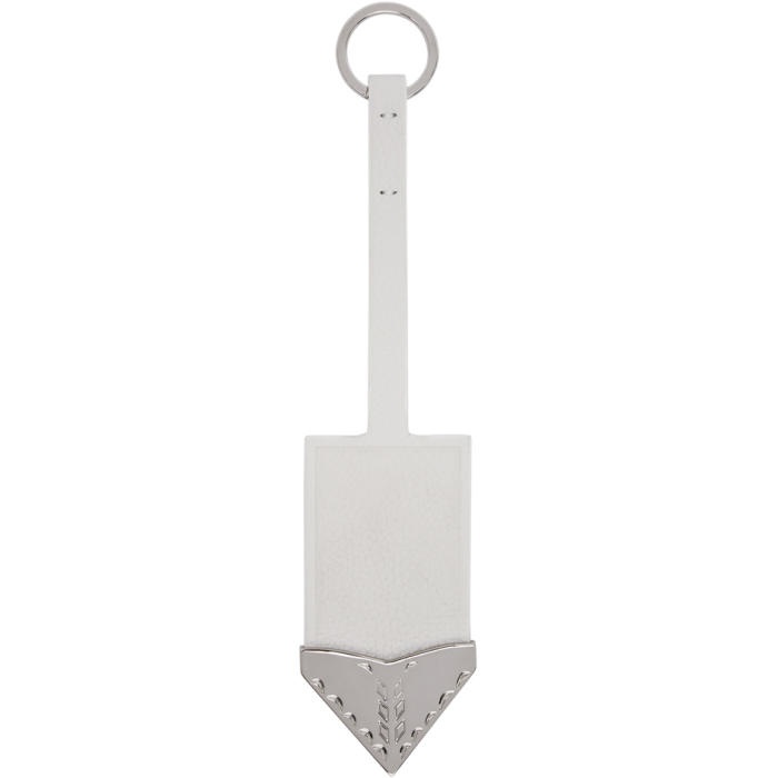 Photo: Calvin Klein 205W39NYC White Leather Metal Tip Keychain