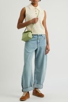 Frame Cable-knit Wool Polo Vest Cream