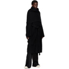Rick Owens Black Tower Dagger Robe Coat