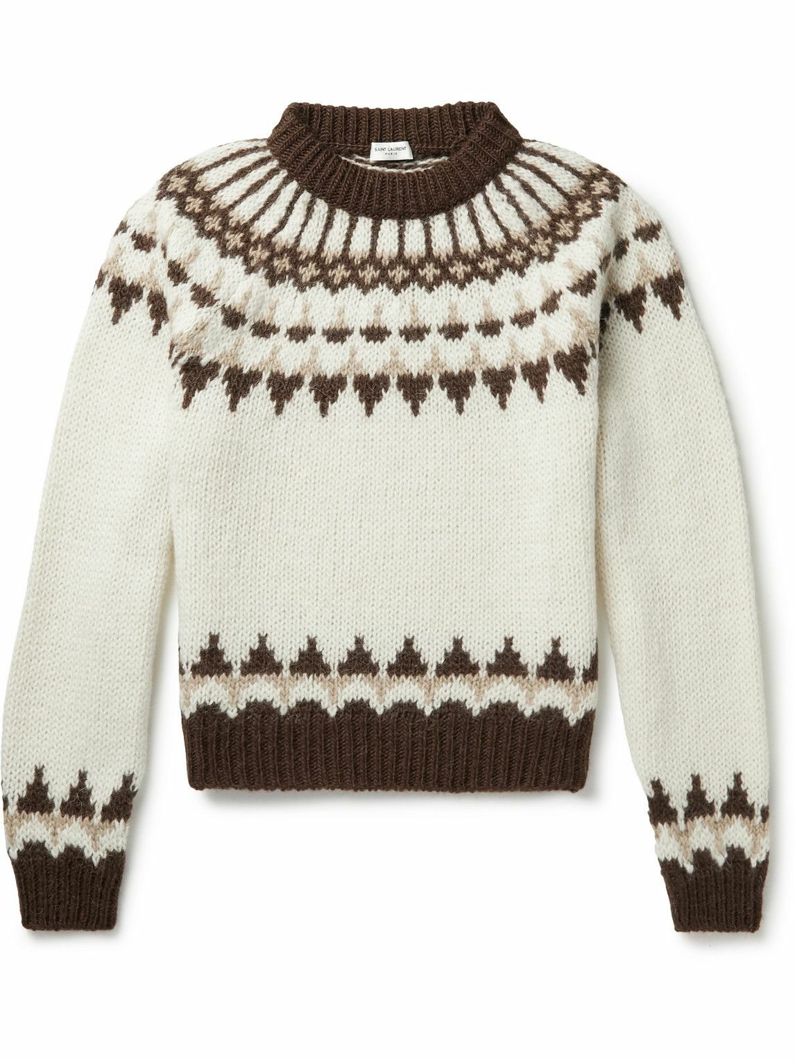 SAINT LAURENT - Fair Isle Wool-Blend Jacquard Sweater