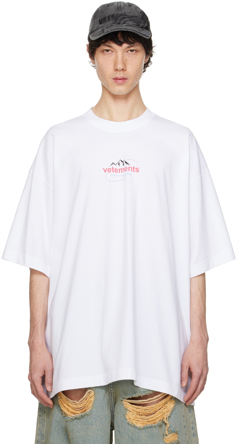 VETEMENTS White Spring Water T-Shirt Vetements
