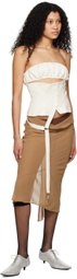 Elena Velez SSENSE Exclusive Tan Midi Skirt
