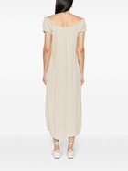 Elena Velez Cloud Beige Off-The-Shoulder Midi Dress
