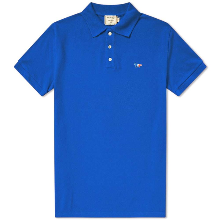 Photo: Maison Kitsun&eacute; Tricolour Fox Polo Royal Blue