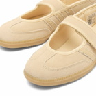 Adidas Women's Samba Jane Sneaker in Sand Strata/Sand Strata/Gold Met.
