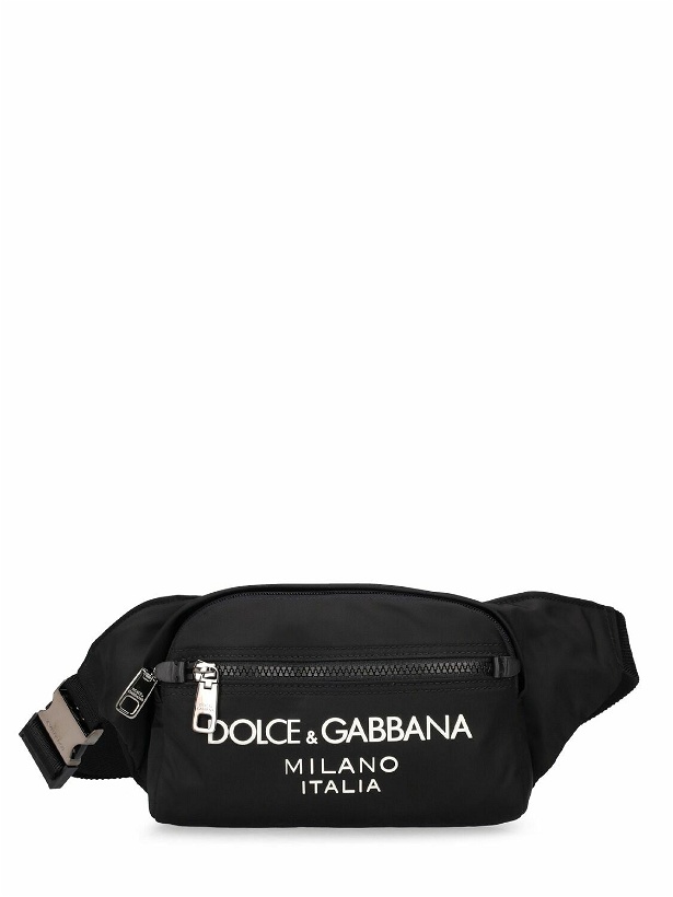 Photo: DOLCE & GABBANA - Rubberized Logo Nylon Belt Bag