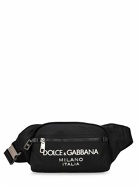 DOLCE & GABBANA - Rubberized Logo Nylon Belt Bag