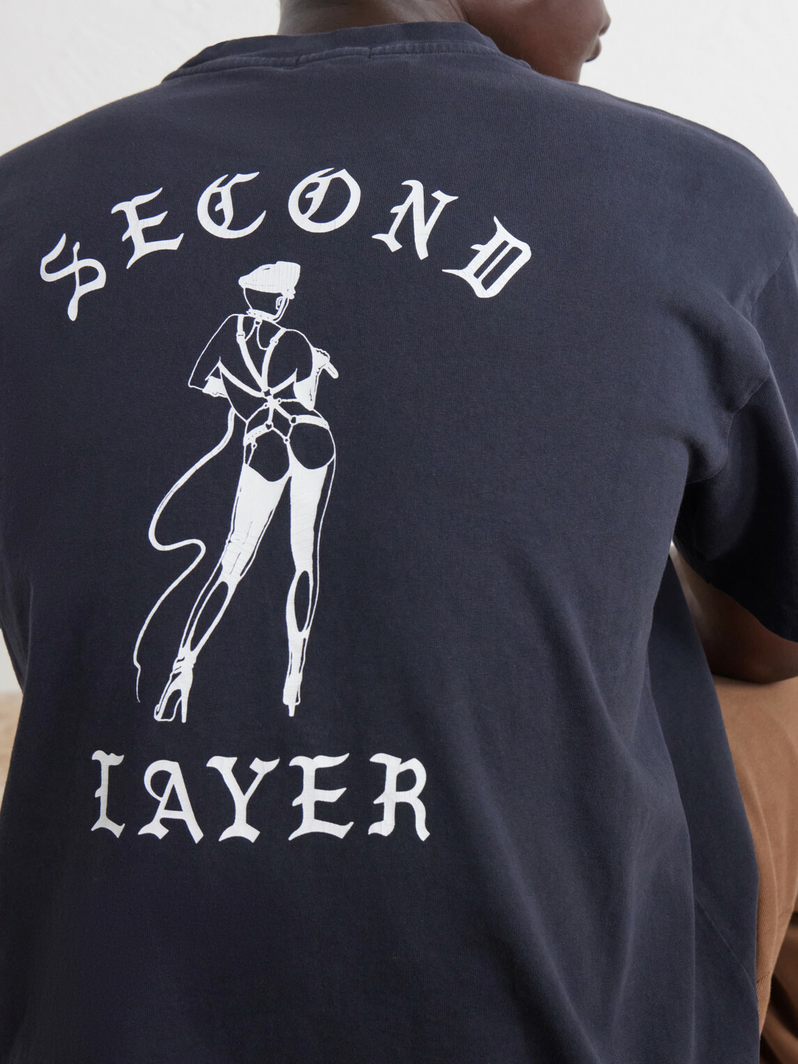 SECOND / LAYER - Printed Cotton-Jersey T-Shirt - Blue