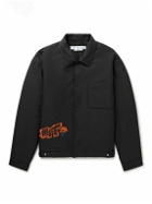 Off-White - Graf Coupe' Logo-Embroidered Padded Cotton-Blend Overshirt - Black