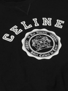 CELINE - Logo-Print Cotton-Jersey Sweatshirt - Black