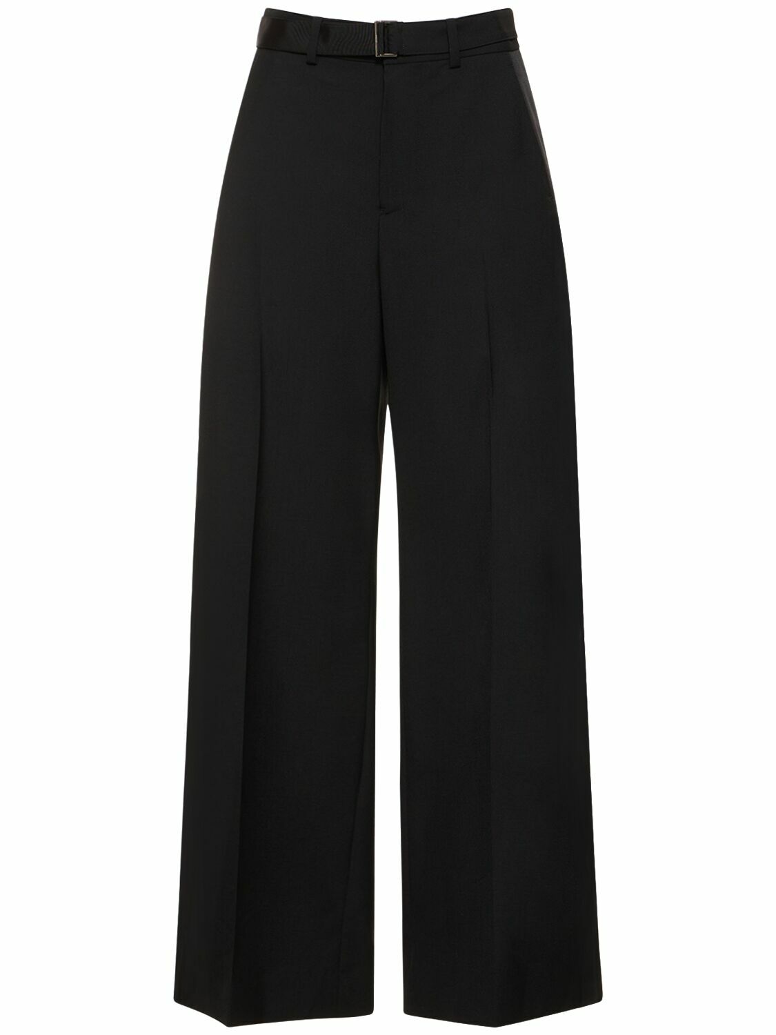 SACAI - Belted Gabardine Wide Pants Sacai