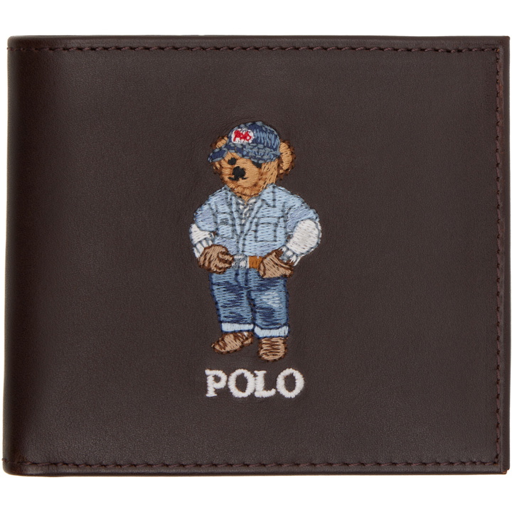Photo: Polo Ralph Lauren Brown Polo Bear Leather Billfold Wallet