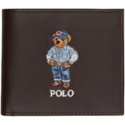 Polo Ralph Lauren Brown Polo Bear Leather Billfold Wallet