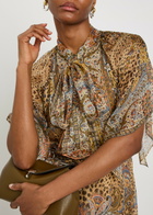 Etro Leopard-print Silk Maxi Dress Brown