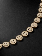 Sydney Evan - Happy Face Eternity Gold Diamond Necklace