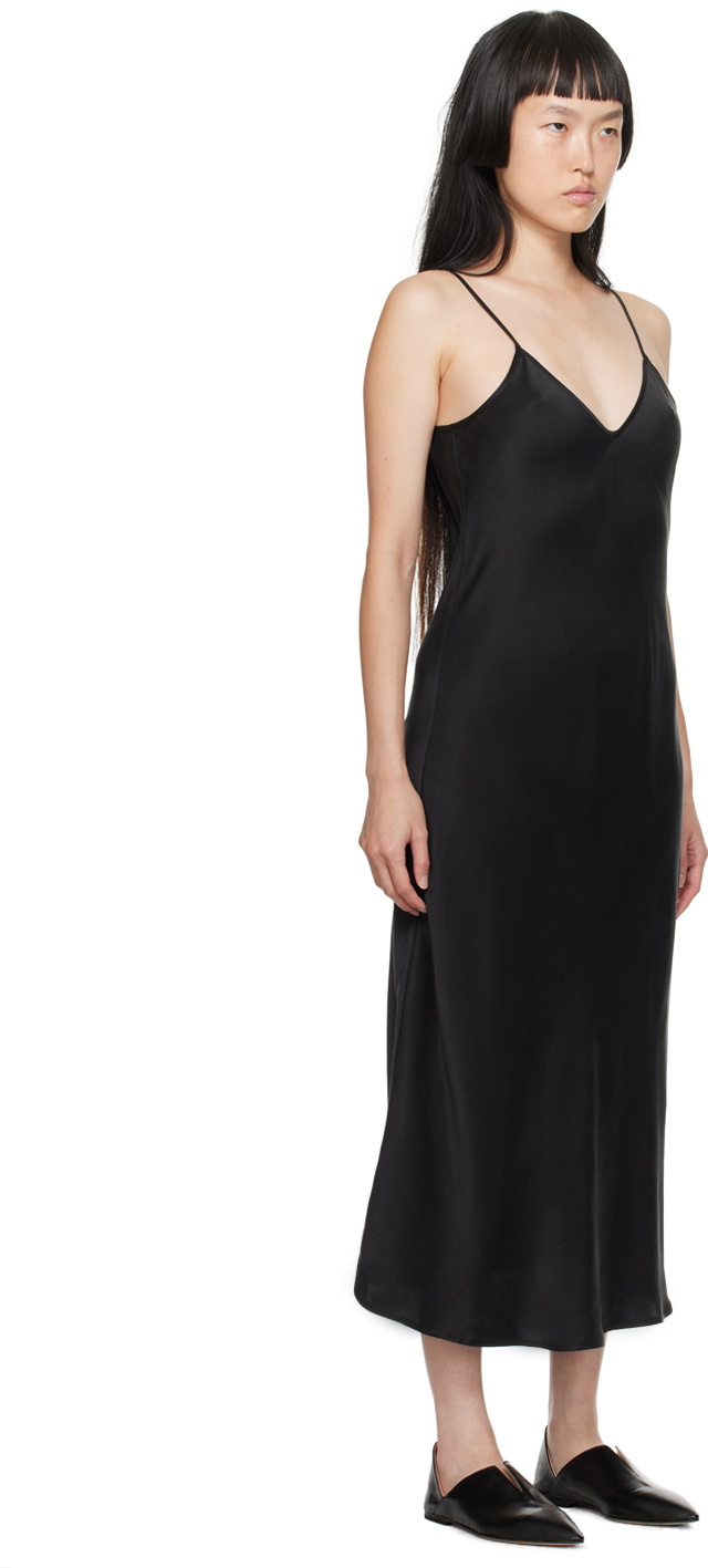 Silk Laundry Black 90s Midi Dress Silk Laundry