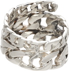 Emanuele Bicocchi Silver Spiral Chain Ring