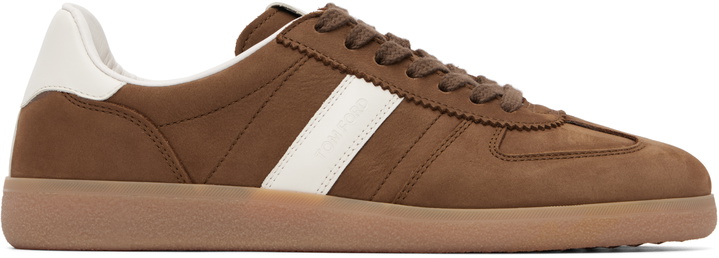 Photo: TOM FORD Brown Nubuck Archer Sneakers