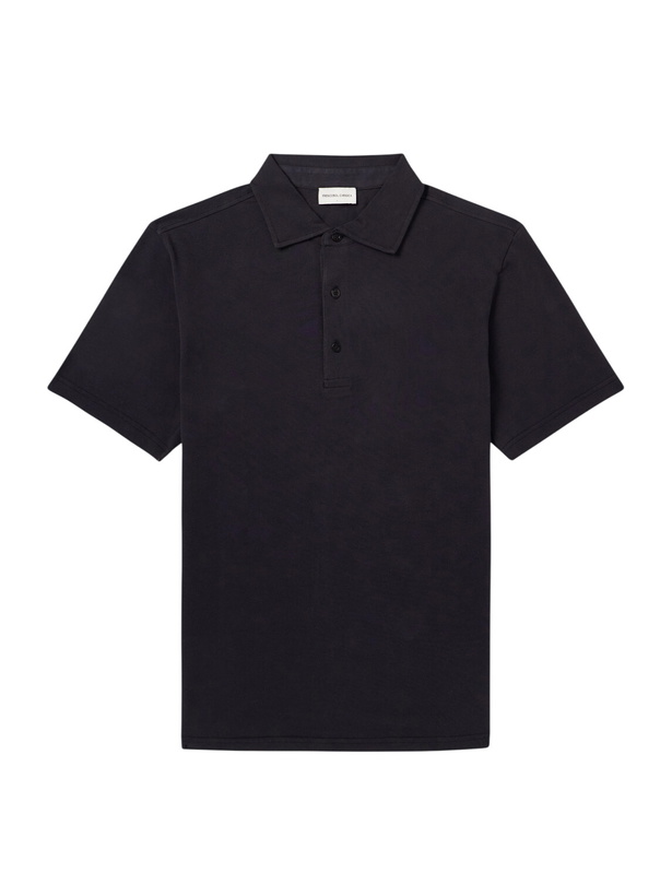 Photo: Frescobol Carioca - Luca Cotton-Piqué Polo Shirt - Black