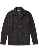 Our Legacy - Heusen Camp-Collar Checked Wool-Blend Overshirt - Blue