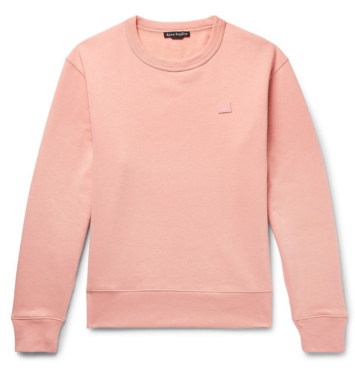 Photo: Acne Studios - Fairview Fleece-Back Cotton-Jersey Sweatshirt - Men - Pink