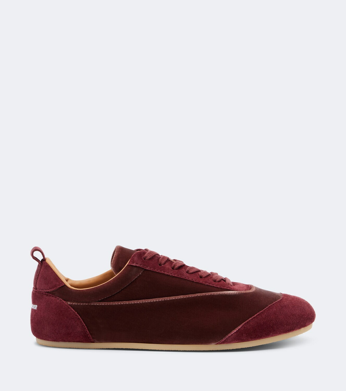 Jil Sander Etage suede-trimmed velvet sneakers