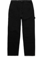 STÜSSY - Garment-Dyed Cotton-Canvas Trousers - Black