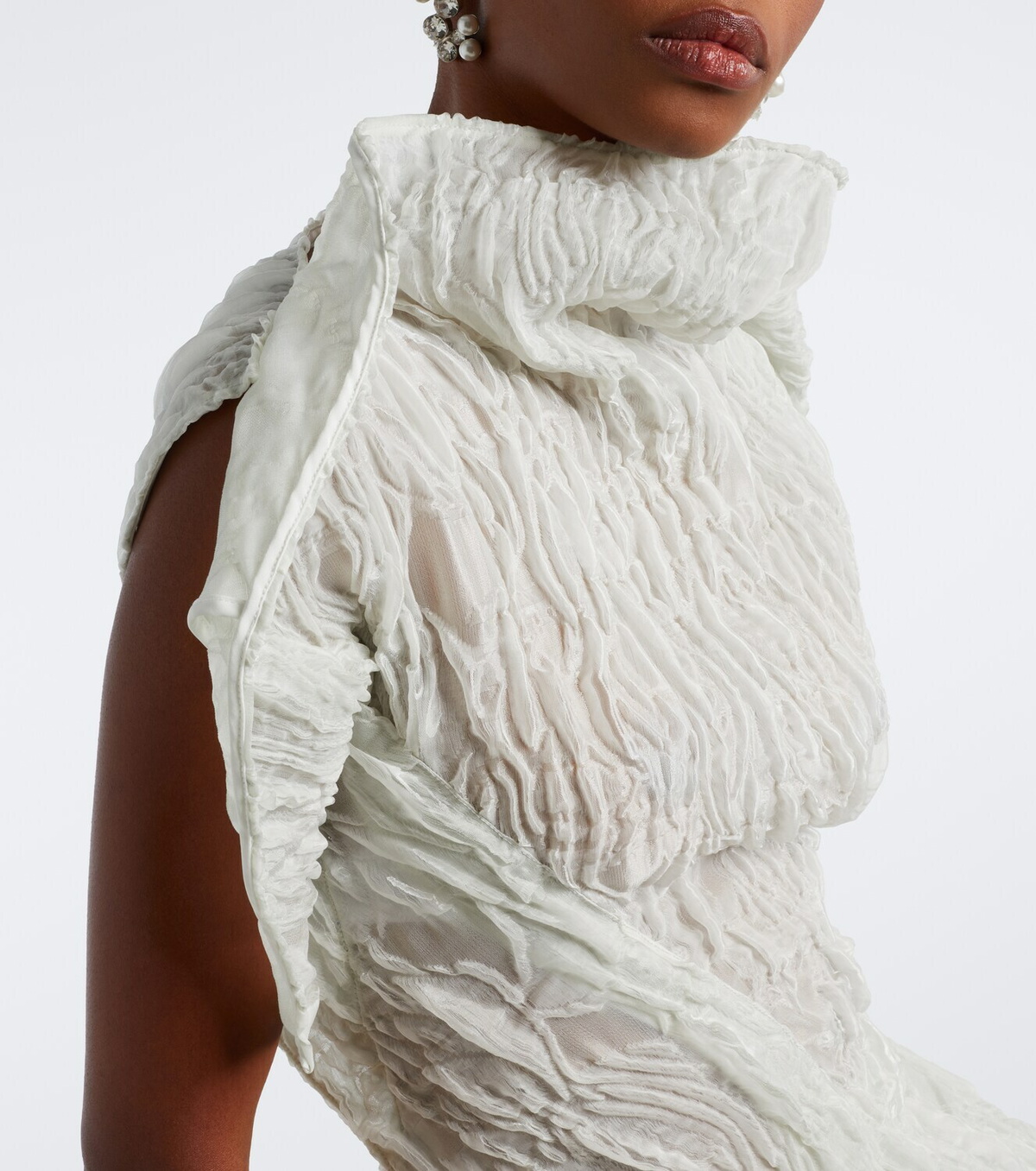 Maticevski Scintilla asymmetric georgette top
