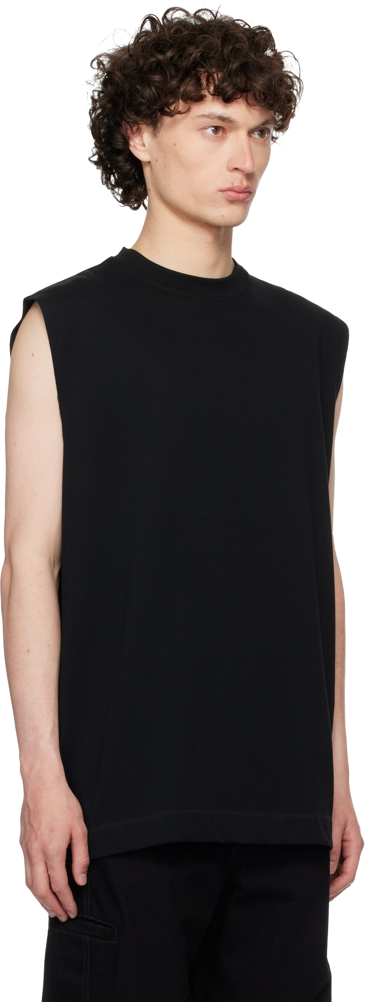 N.Hoolywood Black Loose-Fit Tank Top