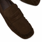 ALOHAS Women's Aven Leather Loafers in Suede Brown