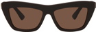 Bottega Veneta Brown Cat-Eye Sunglasses