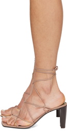LEMAIRE Beige Mignon 80MM Heeled Sandals