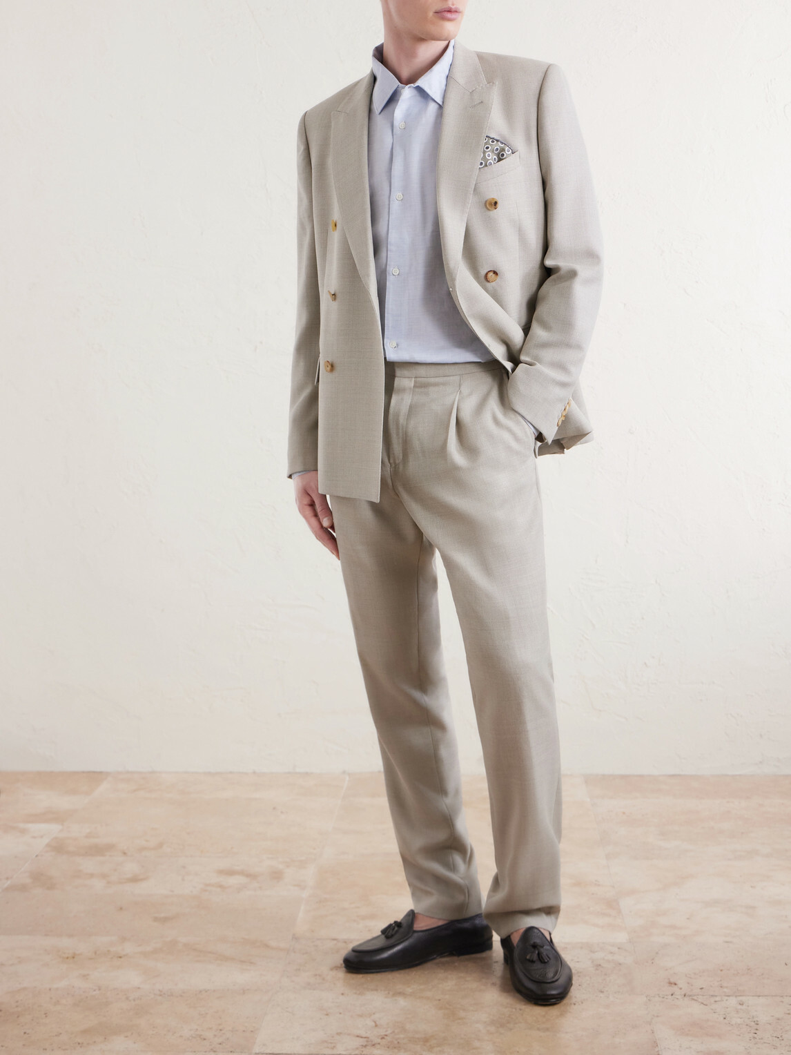 Mr P. - Wool suit trousers - Neutrals