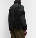 Monitaly - Ridge Panelled Velvet and Vancloth Cotton Jacket - Black