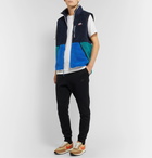 Nike - Colour-Block Fleece and Shell Gilet - Blue