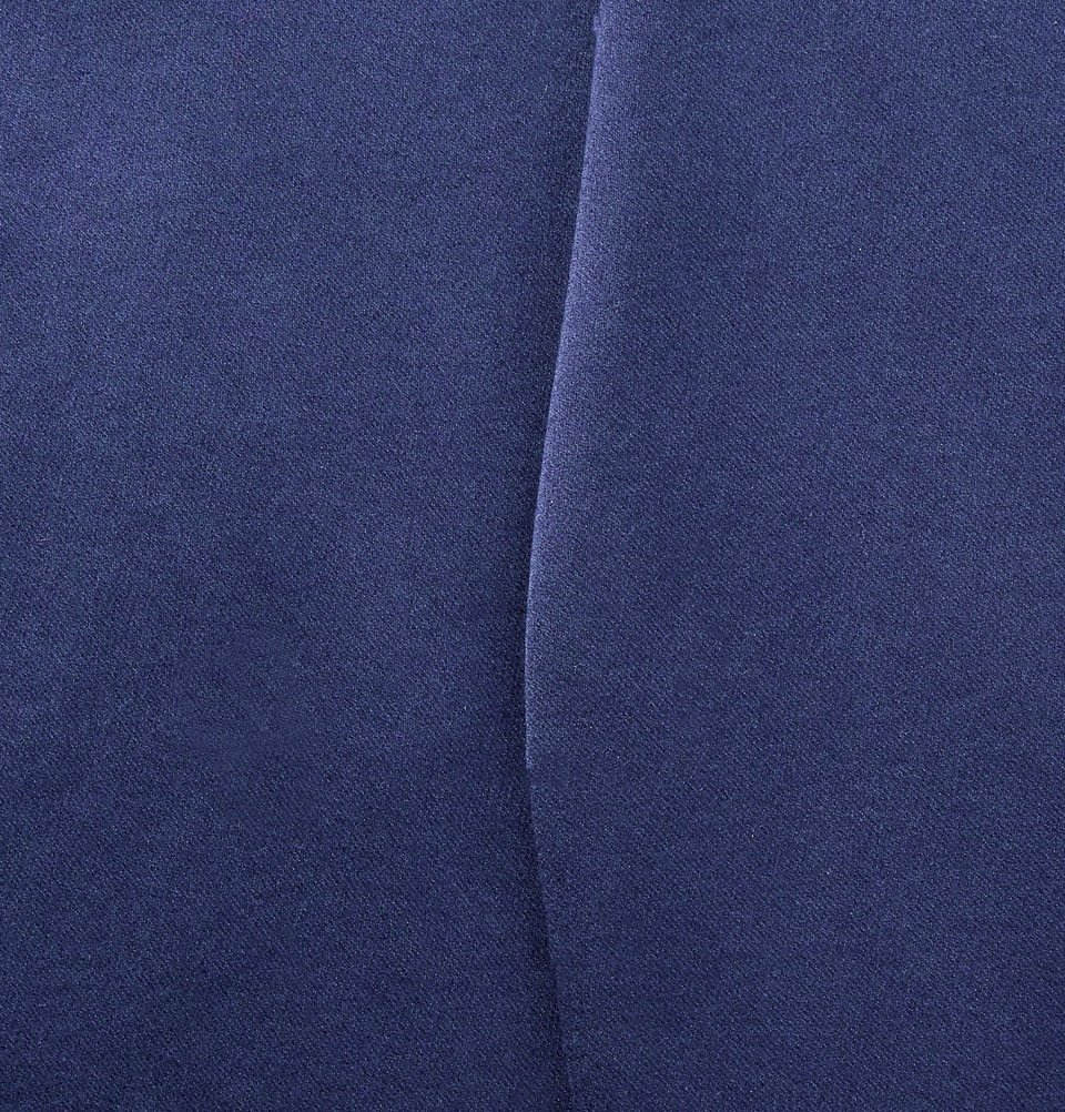 Maison Margiela - Navy Collarless Cotton-Sateen Blazer - Men