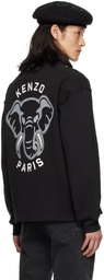 Kenzo Black Kenzo Paris Varsity Jungle Elephant Cardigan