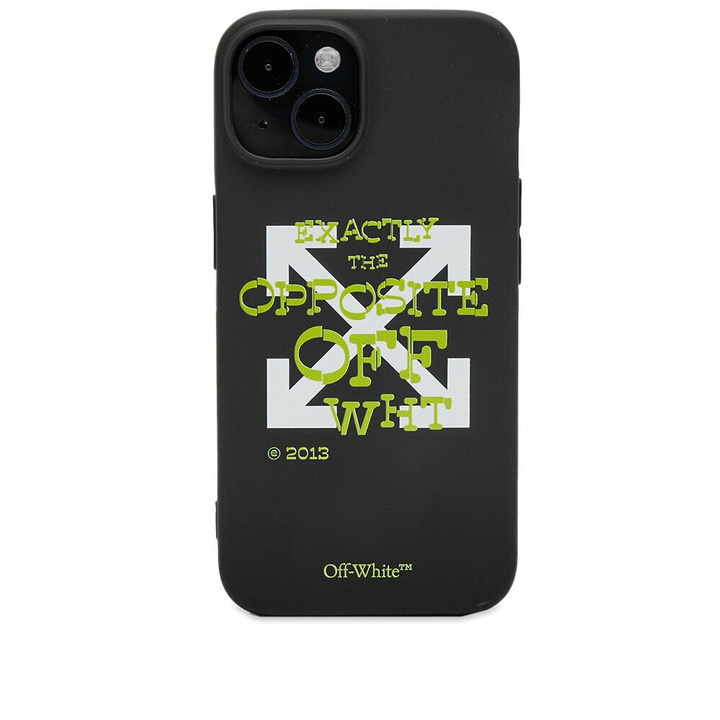 Photo: Off-White Men's The Opposite Arrow Iphone 14 Case in Black