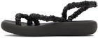 Ancient Greek Sandals Black Scrunchie Eleftheria Sandals